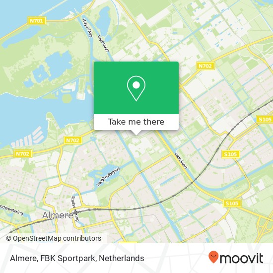 Almere, FBK Sportpark, Almere, FBK Sportpark, 1318 Almere, Nederland map