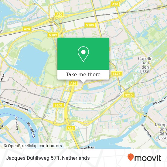 Jacques Dutilhweg 571, 3065 JH Rotterdam Karte