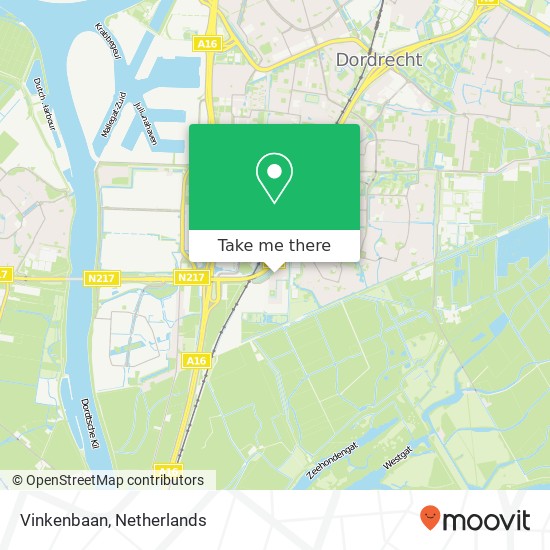 Vinkenbaan, 3328 Dordrecht Karte