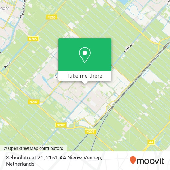 Schoolstraat 21, 2151 AA Nieuw-Vennep map