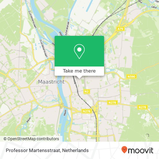Professor Martensstraat, 6224 Maastricht Karte