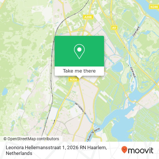 Leonora Hellemansstraat 1, 2026 RN Haarlem map