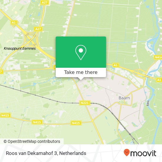Roos van Dekamahof 3, 3743 AZ Baarn map