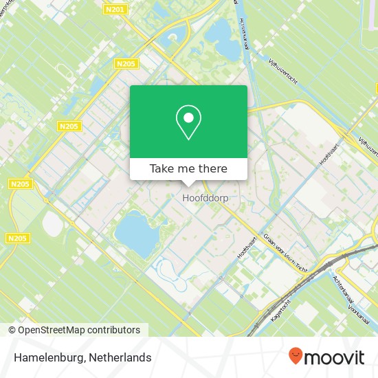 Hamelenburg, Hamelenburg, 2135 EM Hoofddorp, Nederland Karte