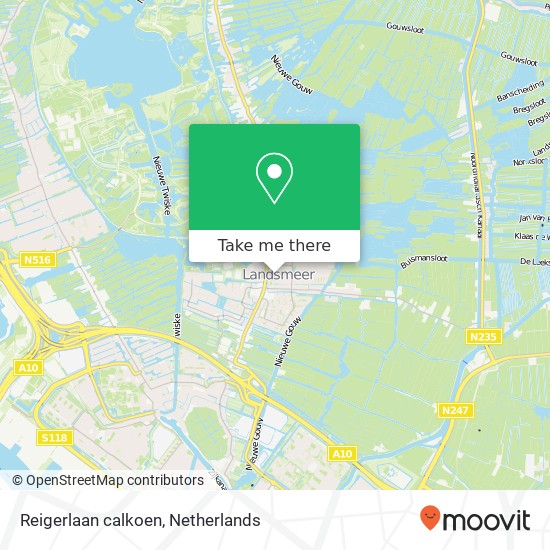 Reigerlaan calkoen, 1121 XB Landsmeer Karte