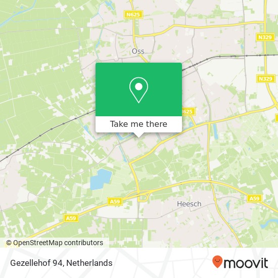 Gezellehof 94, 5343 HC Oss map