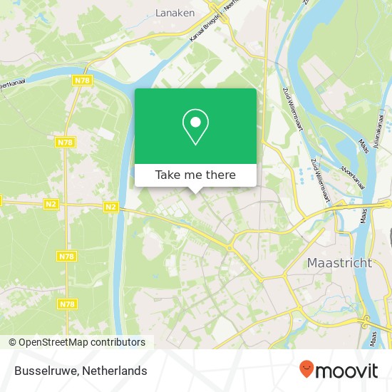 Busselruwe, Busselruwe, 6218 AS Maastricht, Nederland Karte