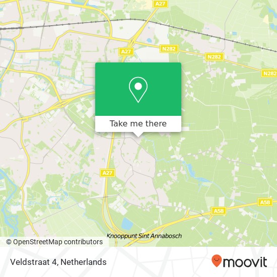 Veldstraat 4, 4854 LM Bavel map