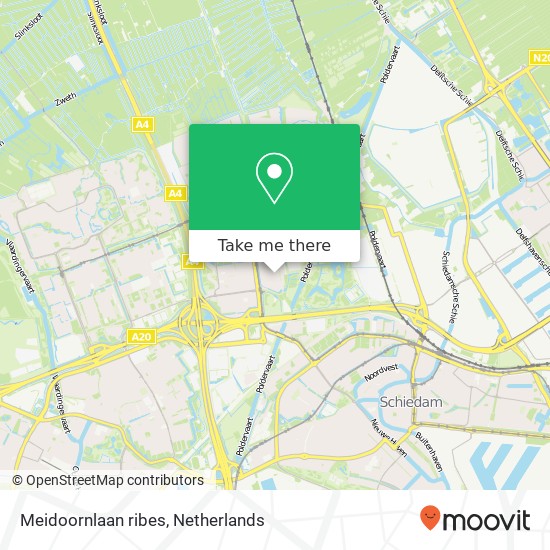 Meidoornlaan ribes, 3121 Schiedam map