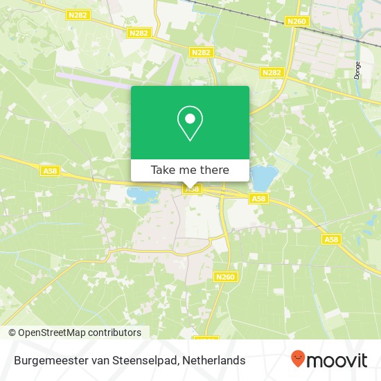 Burgemeester van Steenselpad, 5126 TE Gilze Karte