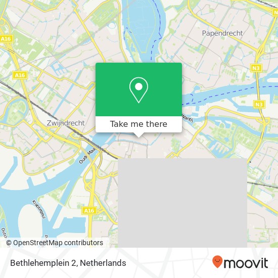 Bethlehemplein 2, 3311 VB Dordrecht Karte