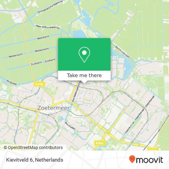 Kievitveld 6, 2727 AH Zoetermeer Karte