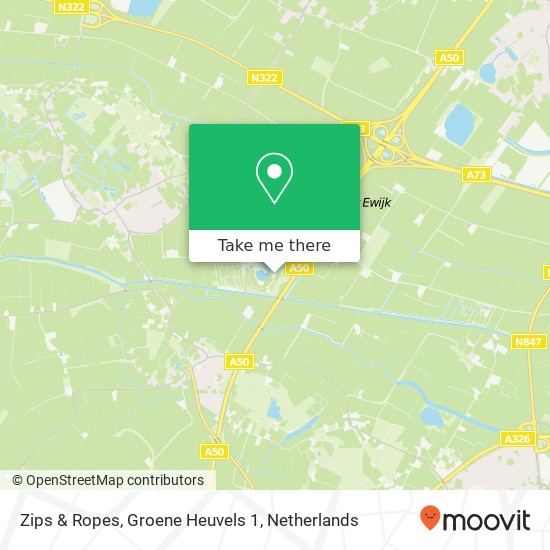 Zips & Ropes, Groene Heuvels 1 Karte