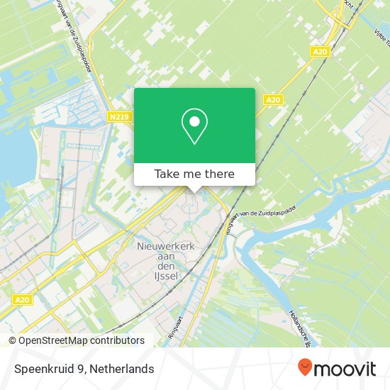 Speenkruid 9, 2914 TX Nieuwerkerk aan den IJssel map