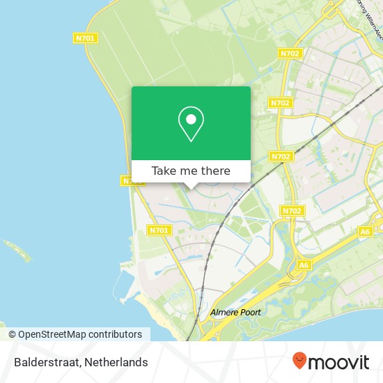 Balderstraat, 1363 WL Almere-Stad Karte