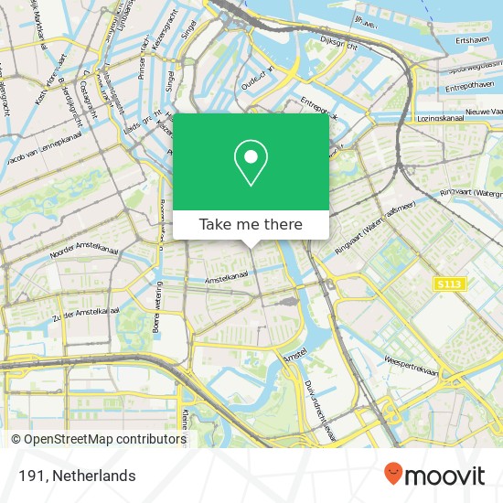 191, 191, Van Woustraat 189, 1074 AM Amsterdam, Nederland Karte