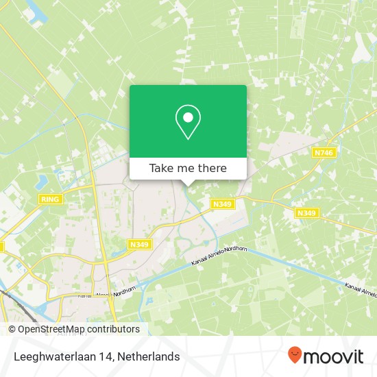 Leeghwaterlaan 14, 7608 Almelo map