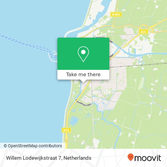 Willem Lodewijkstraat 7, 8862 MG Harlingen map