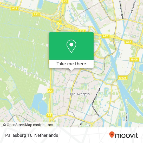 Pallasburg 16, 3437 GS Nieuwegein Karte