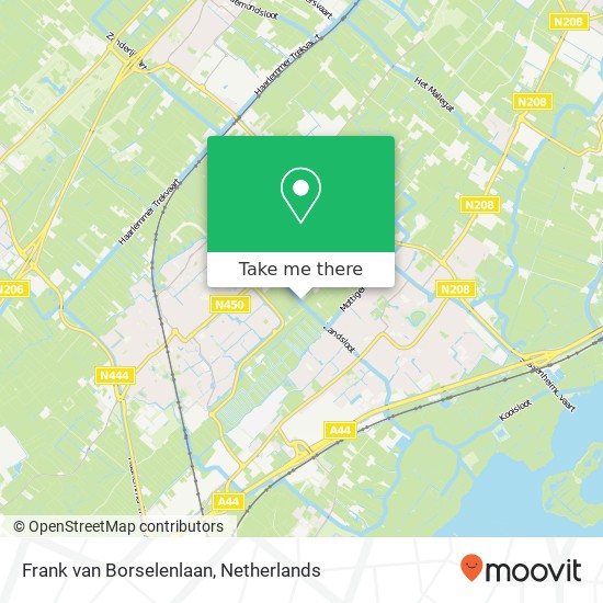 Frank van Borselenlaan, 2215 Voorhout Karte