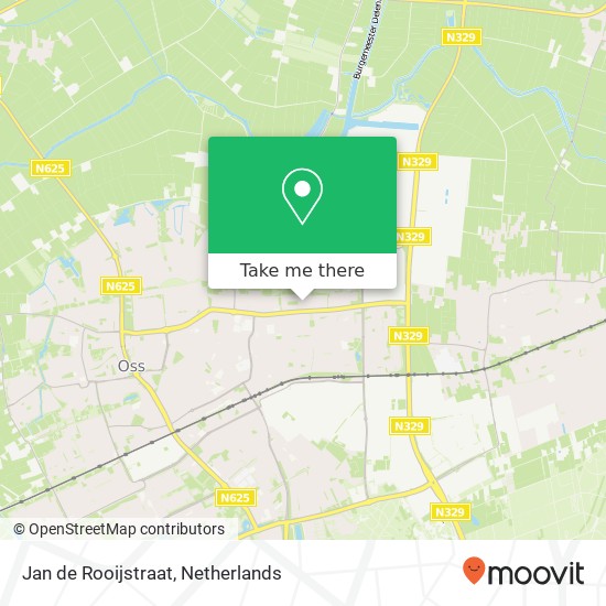 Jan de Rooijstraat, Jan de Rooijstraat, 5348 RM Oss, Nederland Karte