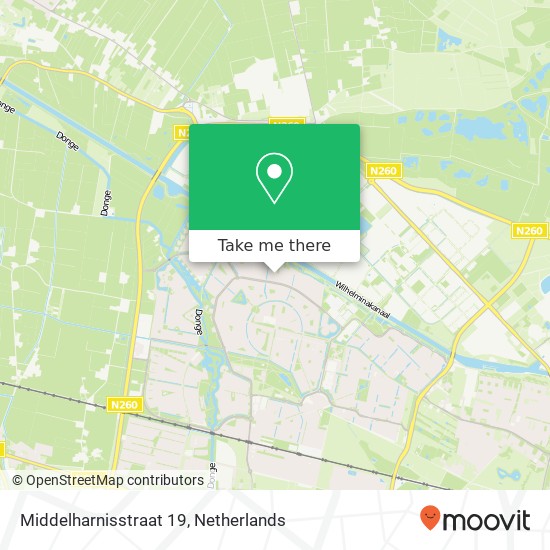 Middelharnisstraat 19, 5045 JN Tilburg map