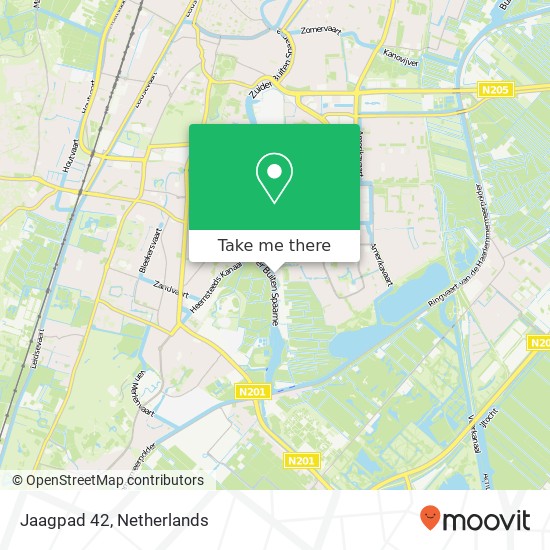 Jaagpad 42, 2034 JM Haarlem map