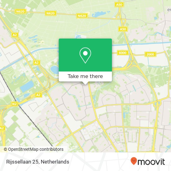 Rijssellaan 25, 5627 MP Eindhoven map