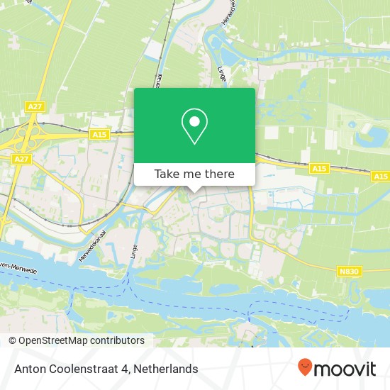 Anton Coolenstraat 4, 4207 PN Gorinchem map