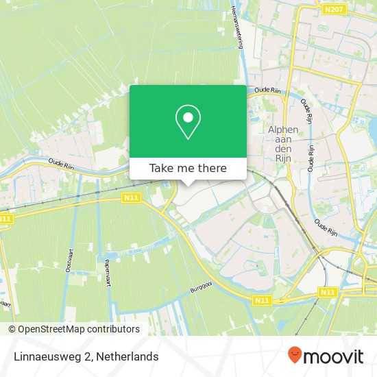 Linnaeusweg 2, 2408 BX Alphen aan den Rijn map