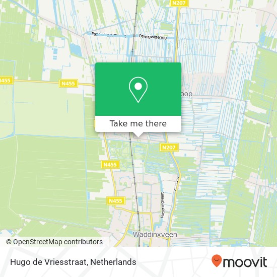 Hugo de Vriesstraat, 2771 HG,2771 HG Boskoop map