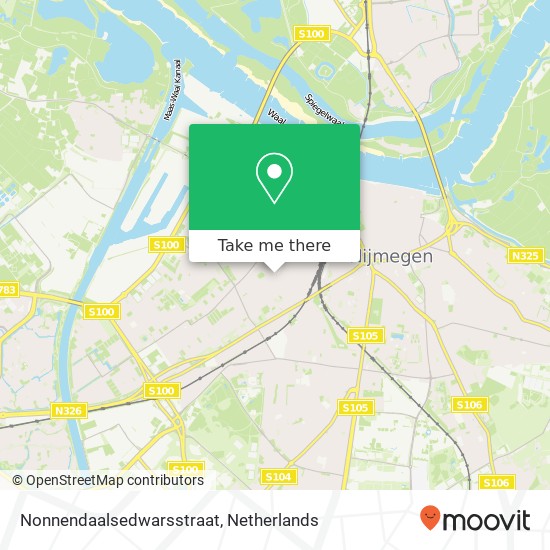 Nonnendaalsedwarsstraat, 6542 PE Nijmegen map