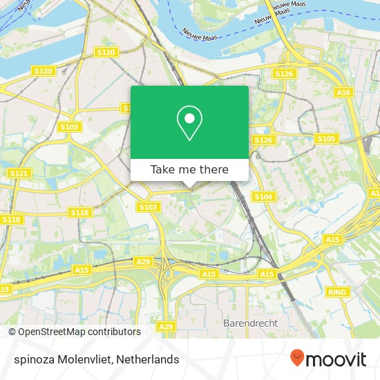 spinoza Molenvliet, 3076 Rotterdam map