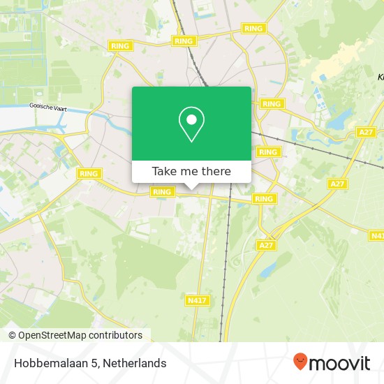 Hobbemalaan 5, 1213 EZ Hilversum map