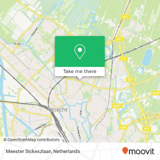 Meester Sickeszlaan, 3571 BK Utrecht map