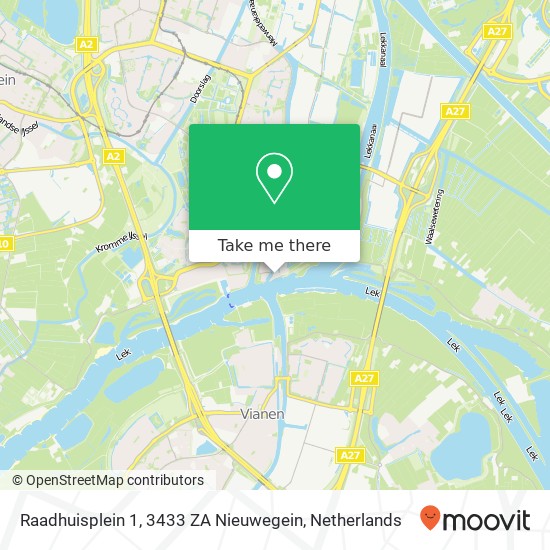 Raadhuisplein 1, 3433 ZA Nieuwegein map