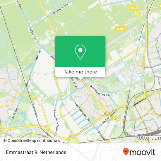 Emmastraat 9, 3043 TE Rotterdam map