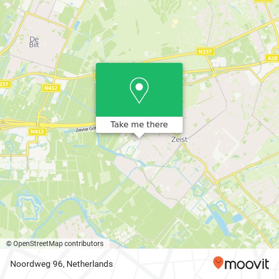 Noordweg 96, 3704 GN Zeist map