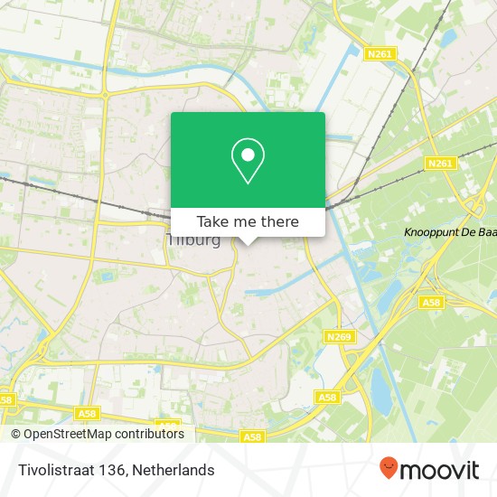 Tivolistraat 136, 5017 HS Tilburg map