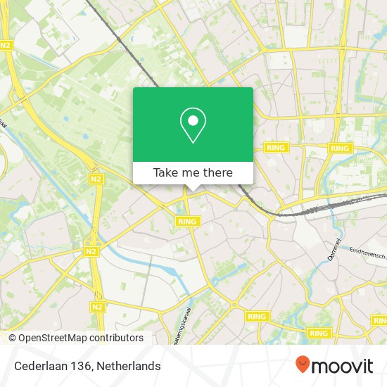Cederlaan 136, 5616 SC Eindhoven Karte