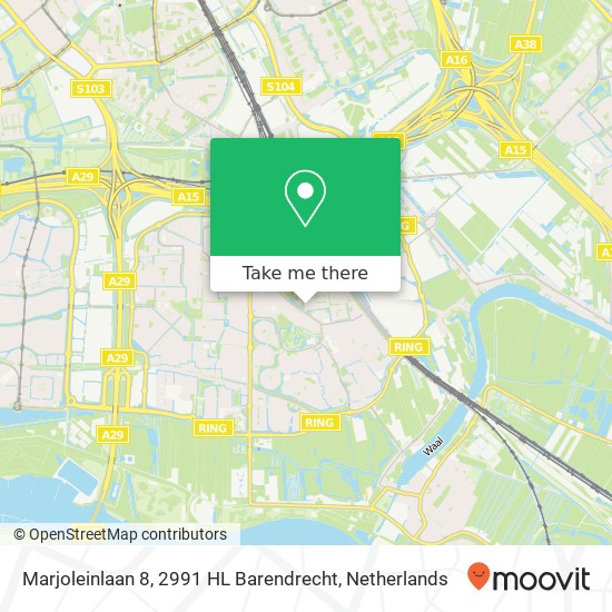 Marjoleinlaan 8, 2991 HL Barendrecht map