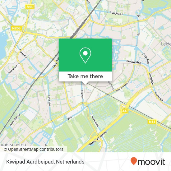 Kiwipad Aardbeipad, 2321 DN Leiden map
