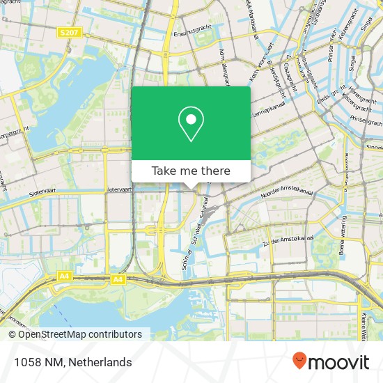 1058 NM, 1058 NM Amsterdam, Nederland Karte
