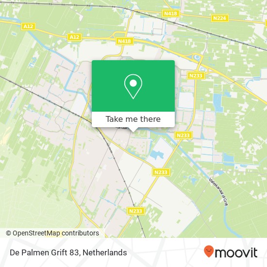 De Palmen Grift 83, 3901 NA Veenendaal map