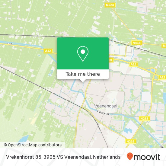 Vrekenhorst 85, 3905 VS Veenendaal Karte