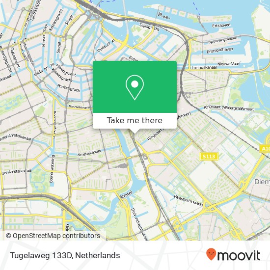 Tugelaweg 133D, Tugelaweg 133D, 1091 VW Amsterdam, Nederland map