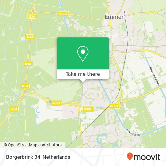 Borgerbrink 34, 7812 ND Emmen map