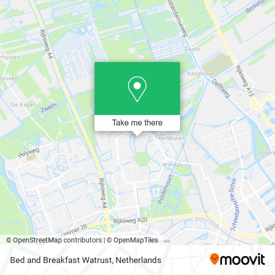 Bed and Breakfast Watrust map