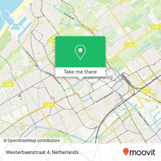 Westerbaenstraat 4, 2513 GJ Den Haag map