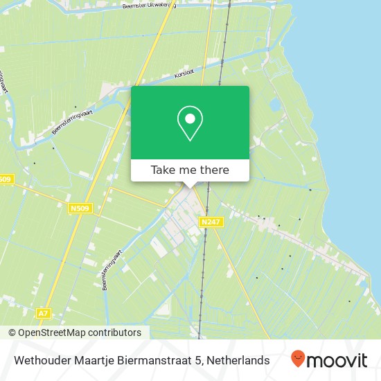 Wethouder Maartje Biermanstraat 5, 1474 KG Hobrede map